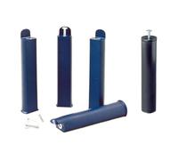 PLAST - Jeu de 4 pieds 28 cm bleus + pied central pour cadre à lattes