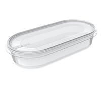 Plast Team 15020101 bac Helsinki 0,40 l boîte Transparent, Couvercle Transparent
