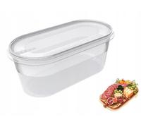 Plast Team 15030101 bac Helsinki 0,80 l boîte Transparent, Couvercle Transparent