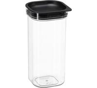 plast team Boîte de conservation à sec Hambourg 2,5 litres carrée transparente/noire