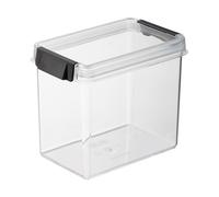plast team Boîte de conservation à sec Oslo 1,7 litre rectangulaire transparent/noir