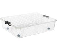 plast team Boîte de rangement HOME BOX BEDROLLER XL 49 litres transparente