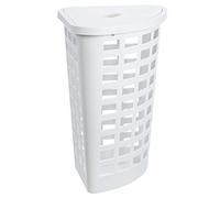 Plast Team Boston Panier à Linge d'angle Blanc Taille Unique 54 l