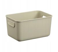 Plast Team Conteneur Akita poignées | organisateur écologique et durable fabriqué en matériau recyclé | pour le stockage (beige, 5L)