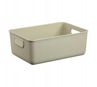 Plast Team Conteneur Akita poignées | organisateur écologique et durable fabriqué en matériau recyclé | pour le stockage (beige, 10 L)