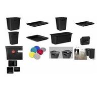 plast team Couvercle AVEDORE, pour poubelle de 20 L, noir