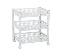 Plast Team Eco Chariot avec 3 paniers, Blanc, Taille Unique
