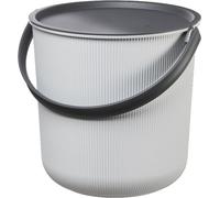 plast team Seau de rangement AKITA 53 litres gris nuageux avec couvercle