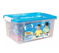 Jovi - Pâte à Modeler Baby, Coffre avec 20 comprimés de 38 g de Couleurs Rouge, Vert, Bleu et Jaune + 9 tampons en Bois, Outils de modelage pour Enfants à partir de 12 Mois (371/20)
