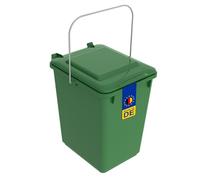 plasteo/Weber Bio Boy 10 litres avec couvercle et poignée - Vert - Durable et facilement lavable - Convient comme poubelle bio et composteur - Le récipient de pré-tri pour la cuisine Pas seulement
