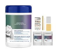 Plaster Casting Kit - 4.8-inch Hand Casting Kit | Plaster Of Pariѕ For Crafts And Modeling Compound With Gold Silver Powder, Cloning Powder Set For Kids And Adults,
