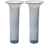 Plastia Lot de 2 inserts de vases de sol pour vases à fleurs, 24 x 10,5 cm, en plastique, pour vase funéraire
