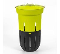 Plastia Urbalive lombricomposteur, 12 L, Vert | Pour lit surélevé de jardin, bac à compost pour déchets organiques, seau extérieur avec couvercle, en plastique recyclé