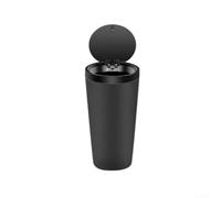 Plastic Auto Garbage Bin Silver pour Black Seal Plastic Auto(1pcs Black)