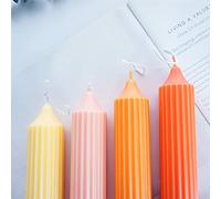 Plastic Candle Mould,Cylindrical Candle Mould,Diy 3d Candle Shape Pillar Candle Mould,For Church Candles,Christmas,Dinner,Valentine's Day,Home Decoration (L-3.5 X 15cm)