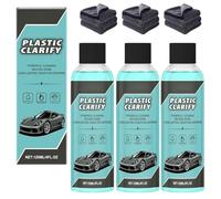 Plastic Clarify for Cars, Plastic Restorer for Cars Exterior, Multifuncional Interior Cleaner for Waterless Car, Detailing Spray, Faded Plastics (3PCS)