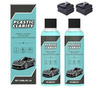 Plastic Clarify for Cars, Plastic Restorer for Cars Exterior, Multifuncional Interior Cleaner for Waterless Car, Detailing Spray, Faded Plastics (2PCS)