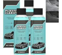 Plastic Clarify for Cars, Spray Wax & Detailer sans eau, Agent de remise à neuf de pièces en plastique,Nettoyant de polissage restaurateur de cuir en caoutchouc tout-en-un pour intérieurs (3 pièces)