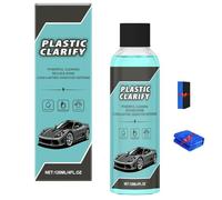 Plastic Clarify For Cars, Waterless Spray Wax, Plastic Restorer for Cars Exterior & Interiors, Auto Interiors Plastics Clarify for Rubber, Leather (1*Set)
