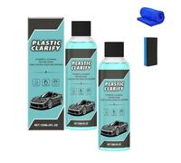 Plastic Clarify, Plastic Clarify For Cars, Waterless Spray Wax, Plastic Rubber Leather Restorer For Cars 120 ML, Detailer For Car Interiors & Exteriors (2PCS)
