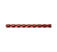 Plastic Comb Round - 14 mm - 30 cm - 21 anneaux - A4 (210 x 297 mm) - 100 feuilles - rouge - 100 unités peigne de reliure en plastique - pour