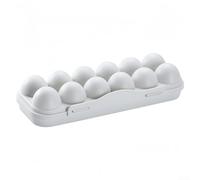 Plastic Egg Holder Case 18 Slots Lightweight Design(12 Grid Grey) | Lightweight construction, compact 30x15cm size, easy to carry, fits in backpacks, travel friendly
