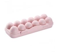 Plastic Egg Holder Case 18 Slots Lightweight Design(12 Grid Pink) | Lightweight construction, compact 30x15cm size, easy to carry, fits in backpacks, travel friendly