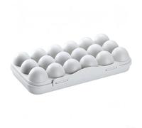 Plastic Egg Holder Case 18 Slots Lightweight Design(18 Grid Grey) | Lightweight construction, compact 30x15cm size, easy to carry, fits in backpacks, travel friendly