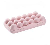 Plastic Egg Holder Case 18 Slots Lightweight Design(18 Grid Pink) | Lightweight construction, compact 30x15cm size, easy to carry, fits in backpacks, travel friendly
