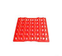 Plastic Egg Tray 30 Count Stackable Red(30 pieces (red)) | Holds 30 eggs securely, prevents breakage, stackable design, red plastic, farm transport