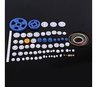 Plastic Gears Set Pulley Belt Kits Crown Gear Set Robot Motor Car Toy for DIY Parts (80kinds)