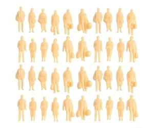 Plastic H0 Figures 1:87 Scale 60pcs Mixed Poses | Standing poses, 1:87 HO scale, plastic material, mixed batch colors, train layout essential