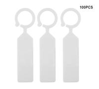 Plastic Hanging Plant Labels, 100pcs Thick Garden Tree Tags, Nursery Seedling Markers, Green Gardening Decoration for Greenhouse Orchard (White)