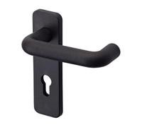 Plastic Hardware Store Double poignée pour porte coupe-feu, ignifuge en polypropylène et âme en acier ignifuge, noir - 1 pièce