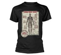Plastic Head Cattle Decapitation T-shirt « Human Meat Chart » Noir, Noir , XL