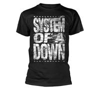 Plastic Head System of A Down Distressed Logo T Shirt Size S