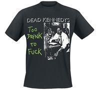Plastic Head T-Shirt à Manches Courtes et col Rond pour Homme Dead Kennedys Too Drunk to Fuck - Noir - X-Large