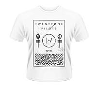 Plastic Head Twenty One Pilots T-Shirt pour Homme, Blanc, XXL