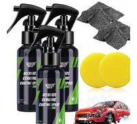 Plastic Leather Restorer for Cars, 2023 New Plastic Restorer & Hydrophobic Trim Coating, HGKJ Plastic Leather Restorer S3, Car Restoring Liquid Spray (100ML-3 PCS)