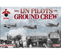 PLASTIC MODEL FIGURES WW2 IJN pilots and ground crew 42 FIGURES IN 14 POSES 1/72 RED BOX 72053 by Redbox