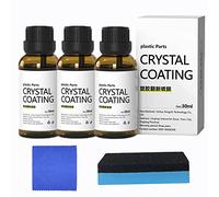 Plastic Parts Crystal Coating, Easy To Use Car Refresher, Plastic Parts Crystal Coating for Car, Long Duration Plastic Parts Refresher Agent for Car with Spong and Cleaning Cloth (3Pcs)