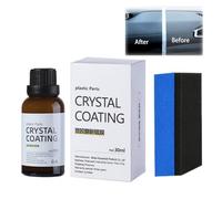 Plastic Parts Refurbish Agent, Crystal Coating for Car, with Sponge, Crystal Coating Plastic Restorer Interior and Exteriorm Refurbish Agent, Deep Maintenance of Your Car (2 Sets)
