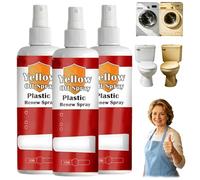 Plastic Renew Yellow-Off Spray Cleaner, Multi Purpose Plastic Yellowing Remover Spray, Plastics Yellowing Restorer Kit, Fast-Acting Formula Restores Discolored White Surfaces (3pcs, 1, 1)