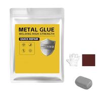 Plastic Steel Mud Iron Glue, 160g Welding-Like Adhesive, Heat&Waterproof Sandable Epoxy Glue for Metal Repair, Wall Hole Filling,Plastic/Wood/Ceramic Fixing,High-Strength Auto Body Filler (Gray,1PCS)