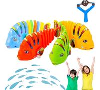 Plastic Wind-Up Wiggle Fish Toys, 2024 New Creative Clockwork Swinging Cartoon Fish Toys, Fun Pet Clockwork Wiggle Fish Toys, Interactive Toys for Birthday Party Gift (4pcs)