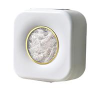 Plastic Wrap Storage Box | Wall Mounted Cling Film & Food Bag Holder | Kitchen/Bathroom Organizer for Disposable Covers/Shower Caps (Elegant White)