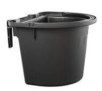 Plastica Panaro - Mangeoire pour Chevaux 300/86M d'angle de Couleur Noire, avec Crochets Confortables en Nylon et sans pièces métalliques