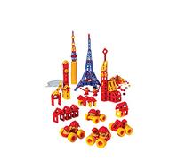 Plasticant Mobilo 330 Kit de Construction II 424 pièces avec 12 Grandes Roues et 16 Instructions de Montage (Rouge/Jaune/Bleu)