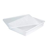 PLASTICFORTE Plastic Forte Boite Rangement Plastique, Plateau de Rangement avec Couvercle pour réfrigérateur 3 l