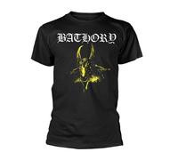 Bathory 'Goat Yellow' (Noir) T-Shirt - NOUVEAU ET OFFICIEL